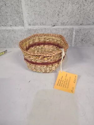 VINTAGE Mike Smith BASKET Pacific Northwest Artist Cedar Bark  • $20