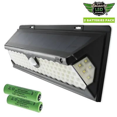 RV Motion Sensor Solar Exterior Utility Light 86 LED Black With EXTRA Batteries • $24.99