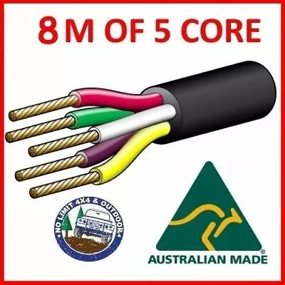 $24.99 • Buy 8m Of 5 Core Wire Cable Truck Trailer Boat Car Wiring .29 Led Light Kit Tail