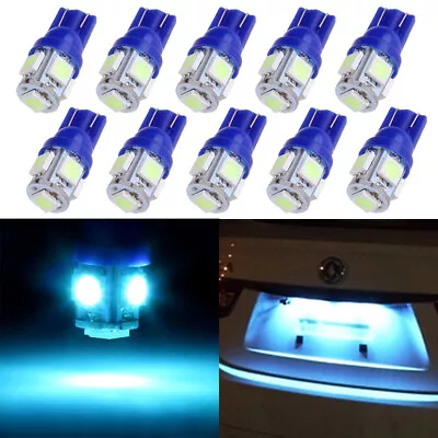 For Chevy 10X Ice Blue T10 5SMD 5050 LED Map Trunk License Light Bulbs 192 168 • $9.19