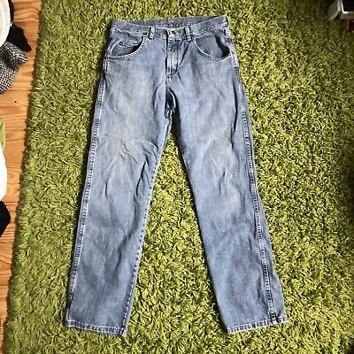 Wrangler 33x32 Blue Faded Vintage Men's Denim Jeans • $14