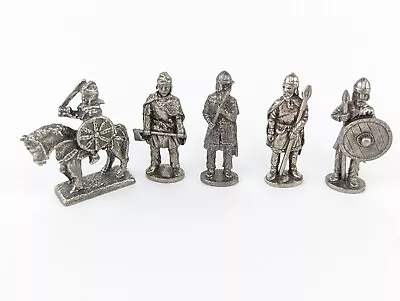 Set Of 6 Viking Warriors Mini Steel Figures By Westair Horseback • $15.99