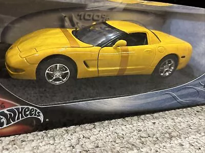 Hot Wheels 1:18 1/18 C5 Corvette 2000 DIECAST CAR MODEL Yellow!! • $26