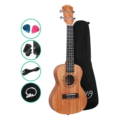$45.56 • Buy Alpha 23  Concert Ukulele Mahogany Ukuleles Uke Hawaii Guitar W/ Carry Bag Tuner
