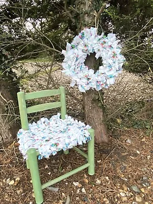 Lovely Vintage Childs Stool. Children’s Vintage Chair. Handmade Woven Top. VGC • £45