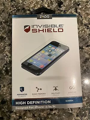 NEW Zagg Invisible Shield HD GLASS Screen Protector For Apple IPhone 5 / 5s / 5c • $9.99