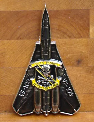 VF-103 Jolly Rogers F-14 Tomcat Squadron Challenge Coin  FEAR THE BONES  3D  3  • $30
