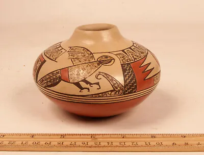 $695 • Buy Jean Sahme Nampeyo (Sak' Honsee) Hopi Polychrome Pottery Jar 4.5  X 3.5 