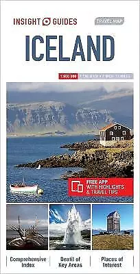 Insight Guides Travel Map Iceland - 9781786719249 • £6.66