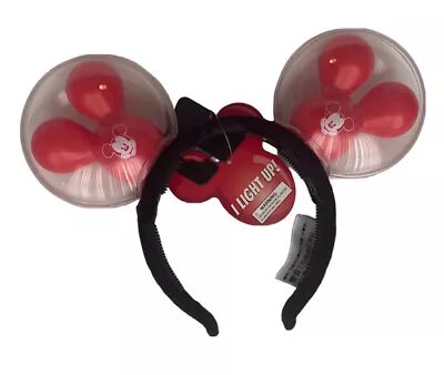 Disney Parks  Red Mickey Mouse Balloon Ears Light Up - Headband Best Day Ever • $14.99
