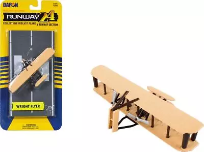 Wright Flyer Biplane Aircraft Beige With Runway Section Diecast Model Airplane • $18.99