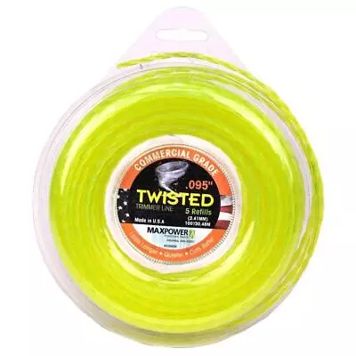 Maxpower Twisted .095 X 100ft Weedeater Trimmer Line String Usa 122165 • $16.99