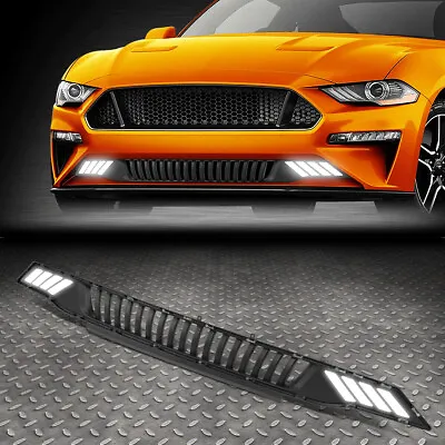 [vertical Slat] For 18-19 Ford Mustang Front Lower Bumper Grille Grill W/led Drl • $79.88