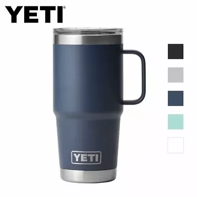 YETI Rambler Travel Mug 20oz Thermal Vacuum Insulated Camping Hiking ALL COLOURS • £34.99