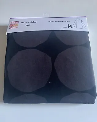 Marimekko Uniqlo Heattech Women’s Grey Kivet Spot Thermal Roll Neck Top M UK 12 • £34.99