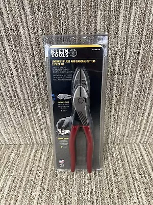 Klein Tools Linesman Pliers And Diagonal Cutters 2-Piece Kit  D2139NE2288 - NEW • $39.99