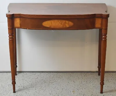 Antique American Federal Inlaid Sheraton Game Table Circa Early 1800s • $1399