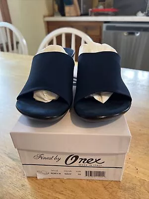 Finest By Onex Women’s Rory-N Wedge Sandals Navy Size 10 • $81.99