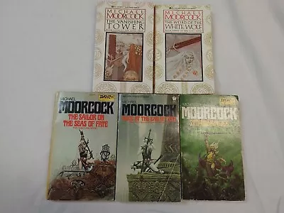 Lot 5 Of Michael Moorcock Elric Paperbacks End Of Time Stormbringer White Wolf • $53.99