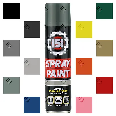 £5.49 • Buy 151 Brand Aerosol Spray Paint Satin Gloss Matt Primer Graffiti DIY 200ml