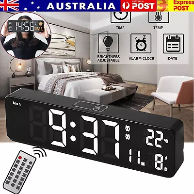 16inch Large Digital Modern Jumbo Wall Desk Clock Alarm Temperature LED Display • $36.99