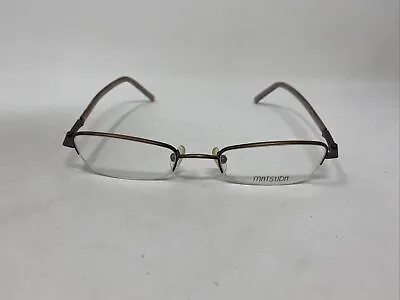 Matsuda 10245 48/20/145 Brown Half Rimless Eyeglasses Frame Ag32 • $105