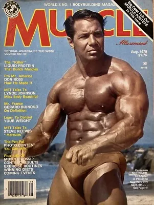 Muscle Training Illustrated August 1978 Mr. Universe Bill Pearl￼ Very Rare Issue • £16.08