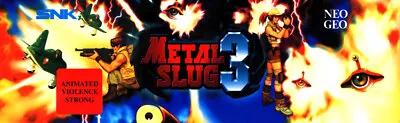 Metal Slug 3 Arcade Marquee 26  X 8  • $24.95