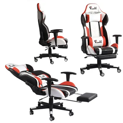$175.95 • Buy Gaming Chair Office Seating Racing Computer PU Leather Executive Racer Footrest