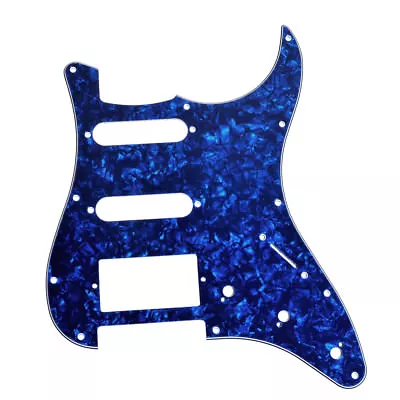 Guitar Pickguard For Fender Stratocaster Parts SSH 3 Ply 11 Hole Blue Pearl • $25.63