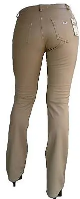 £29.29 • Buy Beige Miss Sixty Model TOMMY Leather Pants Look Stretch Jeans 27/34 W27 L34