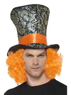 Adult Disney Alice In Wonderland Mad Hatter Halloween Top Hat With Hair • $19.88