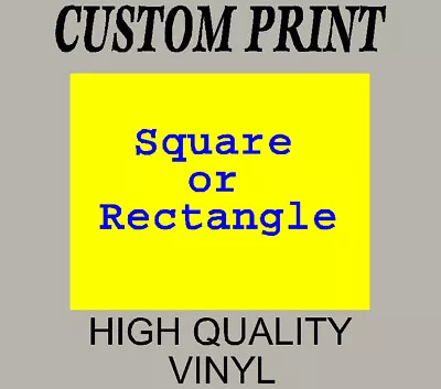 Printed Logo Sticker - Square Or Rectangle Custom Label Vinyl Personalised • £3.99