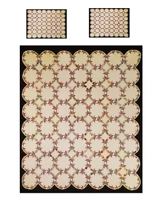 Miniature Dollhouse FriendShip Knot Quilt Top Computer Print Fabric 2 Pillow  • $9.88