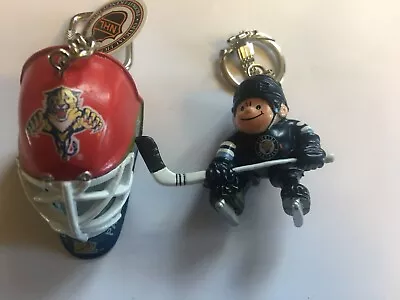 Florida Panthers Lil' Brat Goalie Helmet Key Chain & Player Key Chain • $12