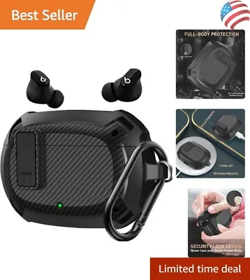 Beats Studio Buds+ Case Cover - Secure Lock Heavy Duty Protection - Black • $17.99