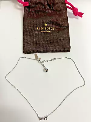 NWT Kate Spade New York MRS Say Yes Necklace NEW Silver • $34.99