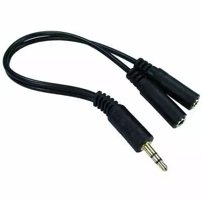£2.49 • Buy 3.5mm Headphone Socket Stereo Audio Splitter Cable Y Split Dual Jack Mic Lead UK