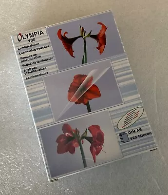 Olympia Laminating Pouches DIN A6 125 Microns-  100 Units • £10.95