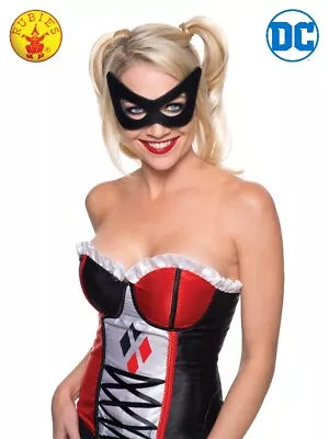 Black Harley Quinn Woman Mask Masquerade Party Batman Joker Costume Fancy Dress • $10