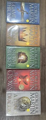 SIGNED~A Song Of Ice And Fire Book Set (Game Of Thrones) FIRST EDITIONS • $2700