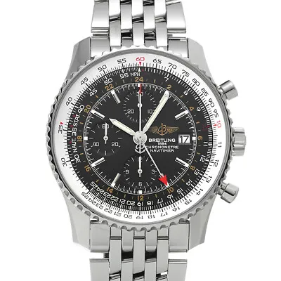 Auth Breitling Watch Navitimer World A24322 Automatic Chronometer Ss Case:46mm • $5394.94