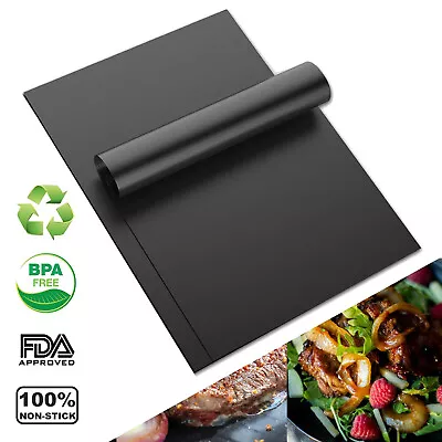 BBQ Grill Mat Set Of 2- FDA Approved Reusable Barbecue Grilling MatsHeavy Duty • $16.99