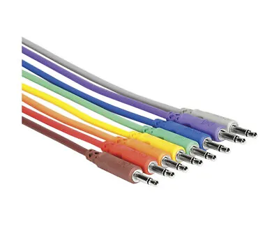 Hosa CMM-815 6-inch Modular Synth 3.5mm 1/8  TS Patch Cables (8-pack) • $11.99