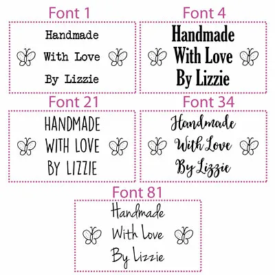 £8.99 • Buy Personalised Handmade By Laser Rubber Mini Stamps - 42 Designs - 5 Fonts