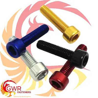 M6 Aluminium Socket Cap Screws - Allen Key Bolts Hex Head - Anodised Unanodised • £3.54