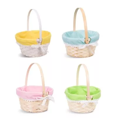 Wickerfield Bamboo Kid Child Party Flower Craft Easter Egg Gift Basket • £7.49