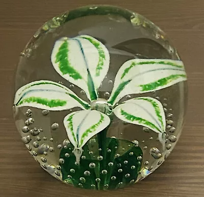 1972 Eileen Mattson David Atkinson Lily & Frit Art Glass Paperweight Millville • $66.97