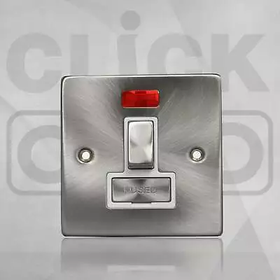 £4.95 • Buy Scolmore Click Deco Victorian Satin Chrome Switched Fused Spur With Neon (B3)