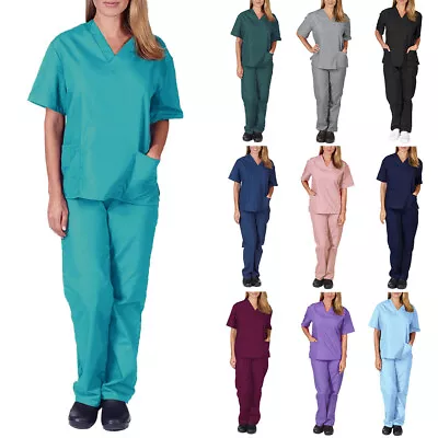 Medical Nursing Scrub Set NATURAL UNIFORMS Men Women Unisex Top Pants Hospital • $19.94